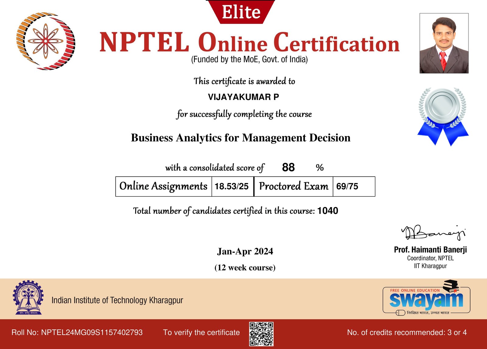 Business Analytics for Management Decision — IIT Kanpur
