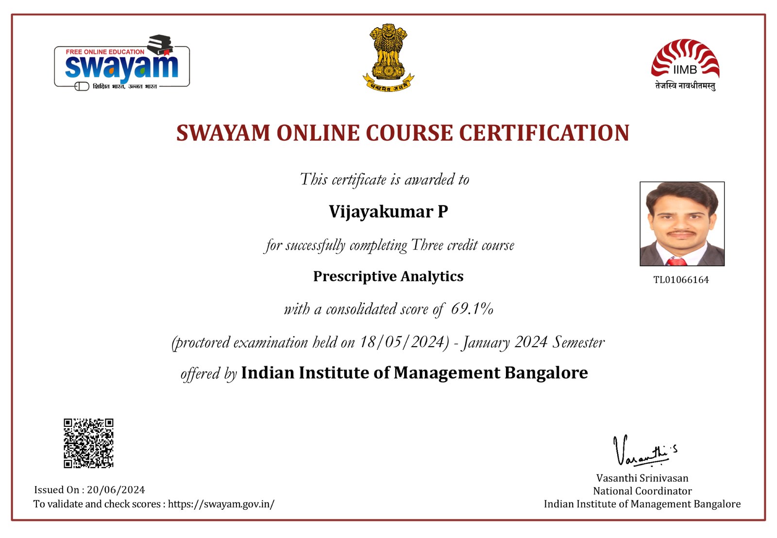 Prescriptive Analytics — IIM Bangalore